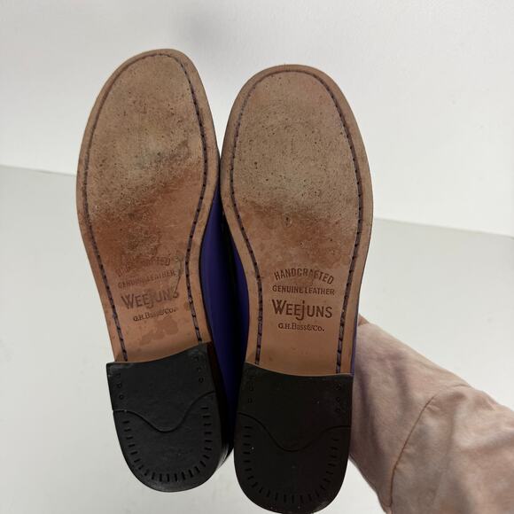 GH Bass Weejuns Whitney Purple Patent Leather Penny Loafers Sz 9 - Picture 5 of 9